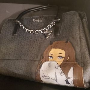 Guess Handbag Hand Painted